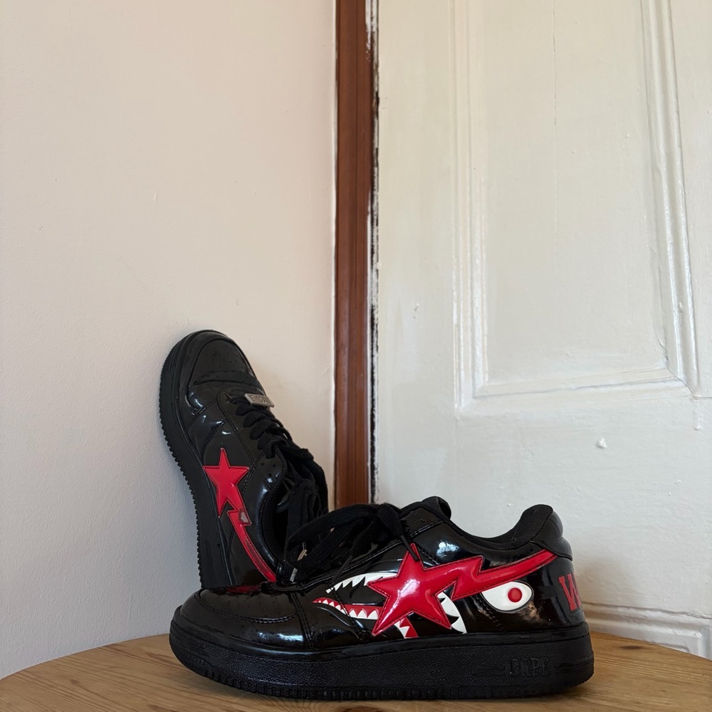 Bape Black and Red Star Sneakers